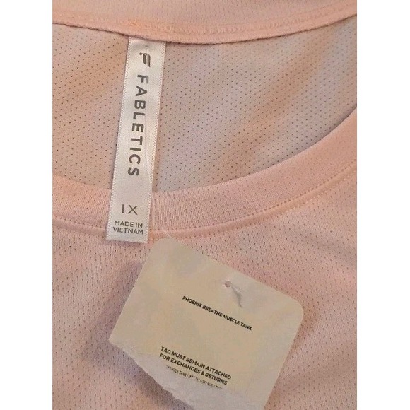 NWT New Fabletics Phoenix Breathe Muscle Tank Women's SZ 1X Soft Pink #286 - Picture 7 of 7